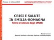Crisi e salute in Emilia-Romagna. Prime evidenze degli effetti